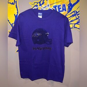 Gildan Purple Crystals Ravens Helmet Tee